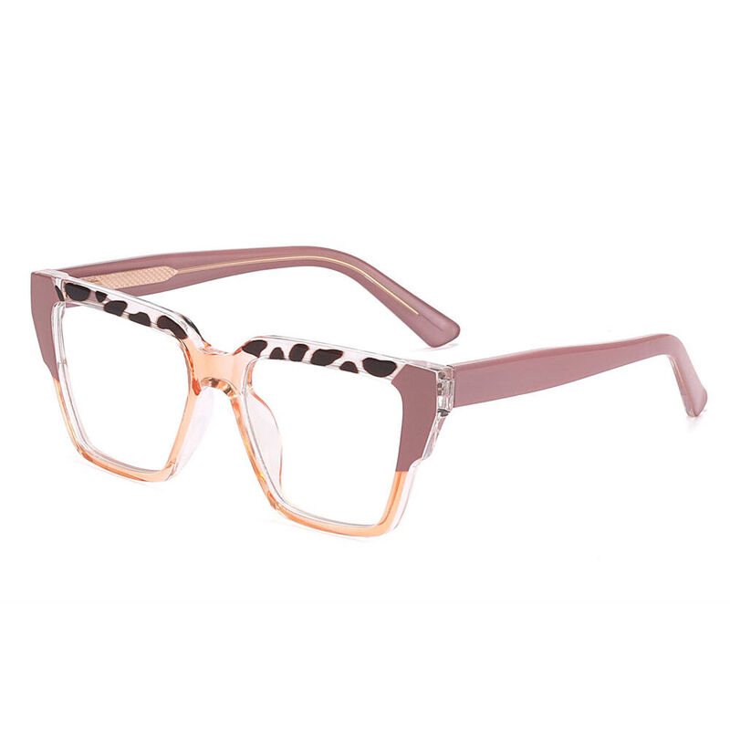 Aeryn Square Pink Leopard Glasses