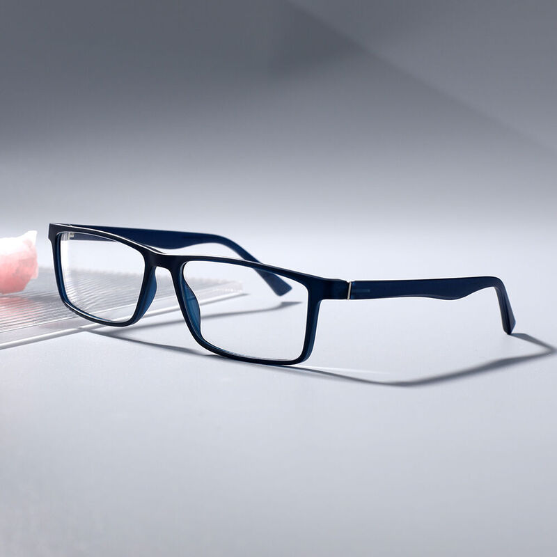 Professor Rectangle Blue Glasses