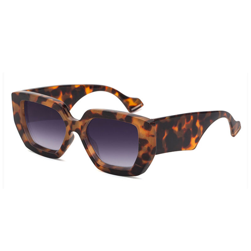 Diane Geometric Tortoise Sunglasses