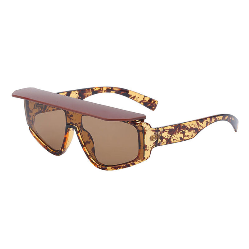 Jagger Geometric Tortoise Sunglasses