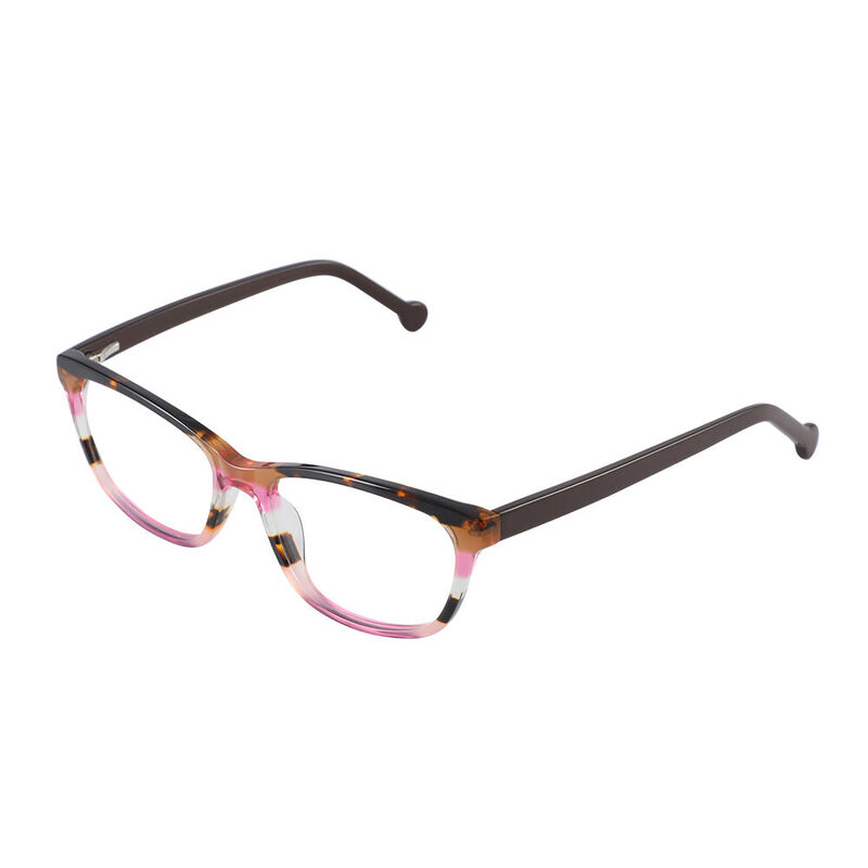 Keyonna Rectangle Pink Glasses