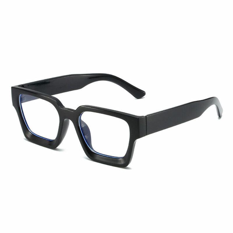 Coral Square Black Glasses
