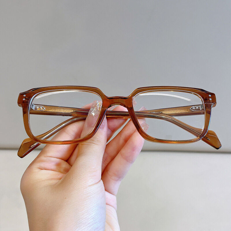 Odelio Square Brown Glasses