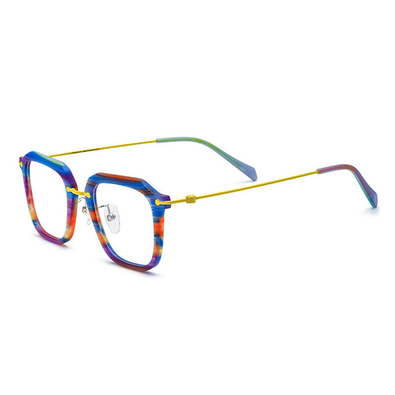 Zechariah Square Purple Glasses