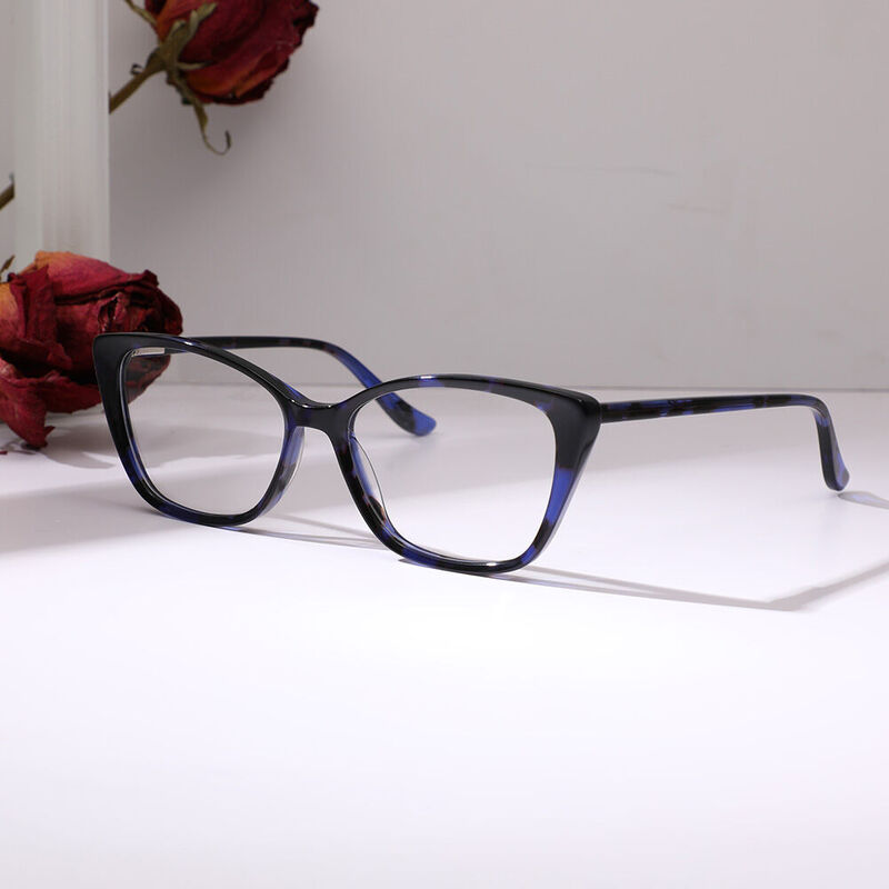 Peggy Cat Eye Blue Glasses