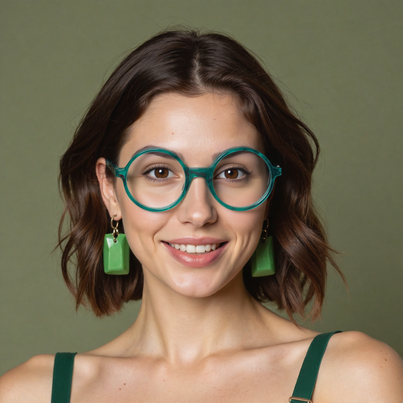 Jimmy Runde Blaue Brille