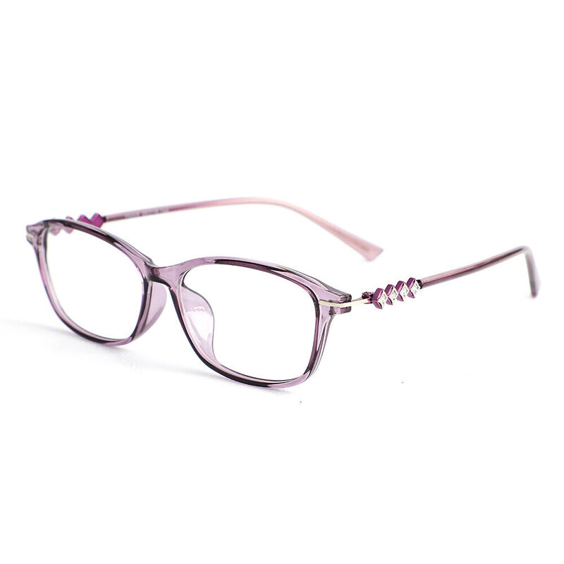 Celeste Rectangle Light Purple Glasses