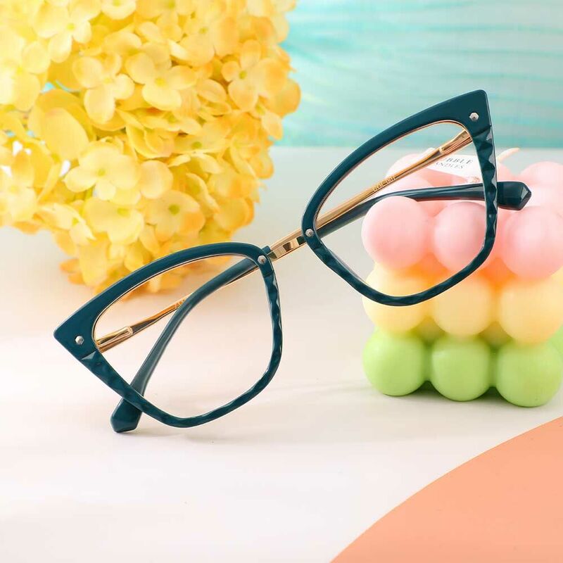 Daphne Cat Eye Grüne Brille