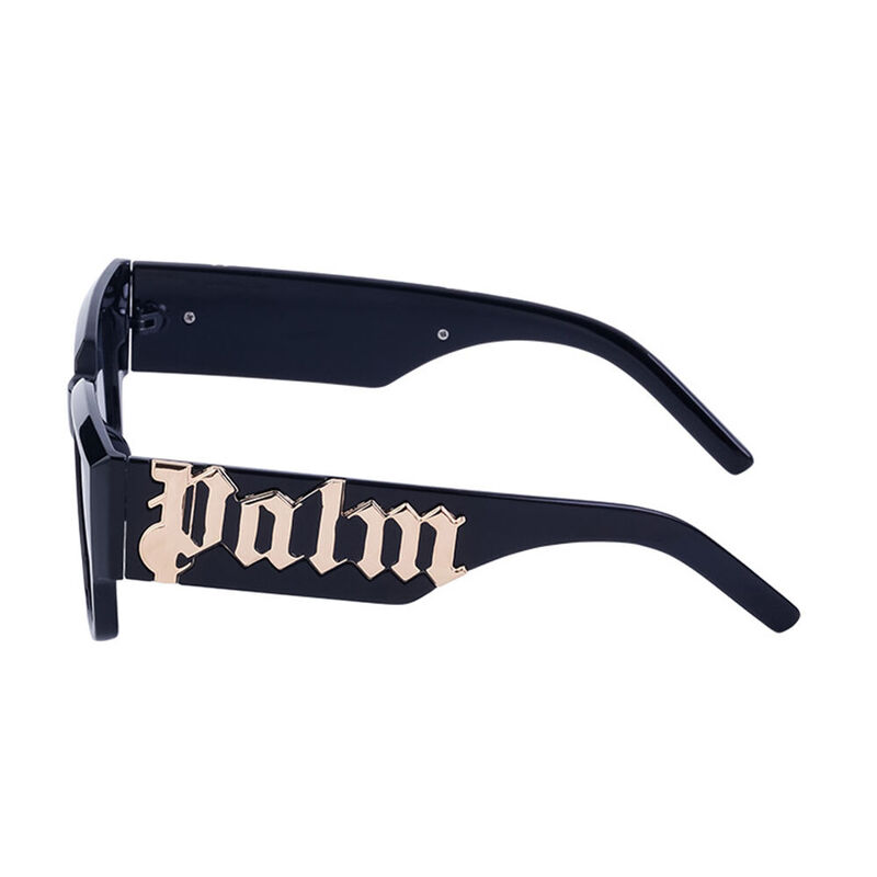 Palm Square Black Sunglasses