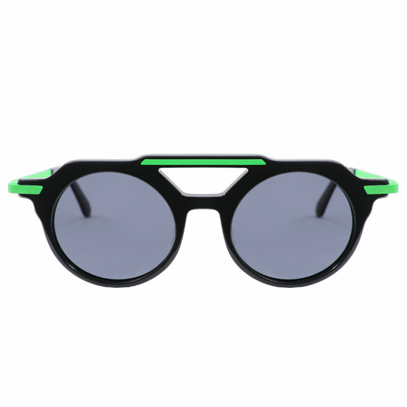 Justine Aviator Black Sunglasses