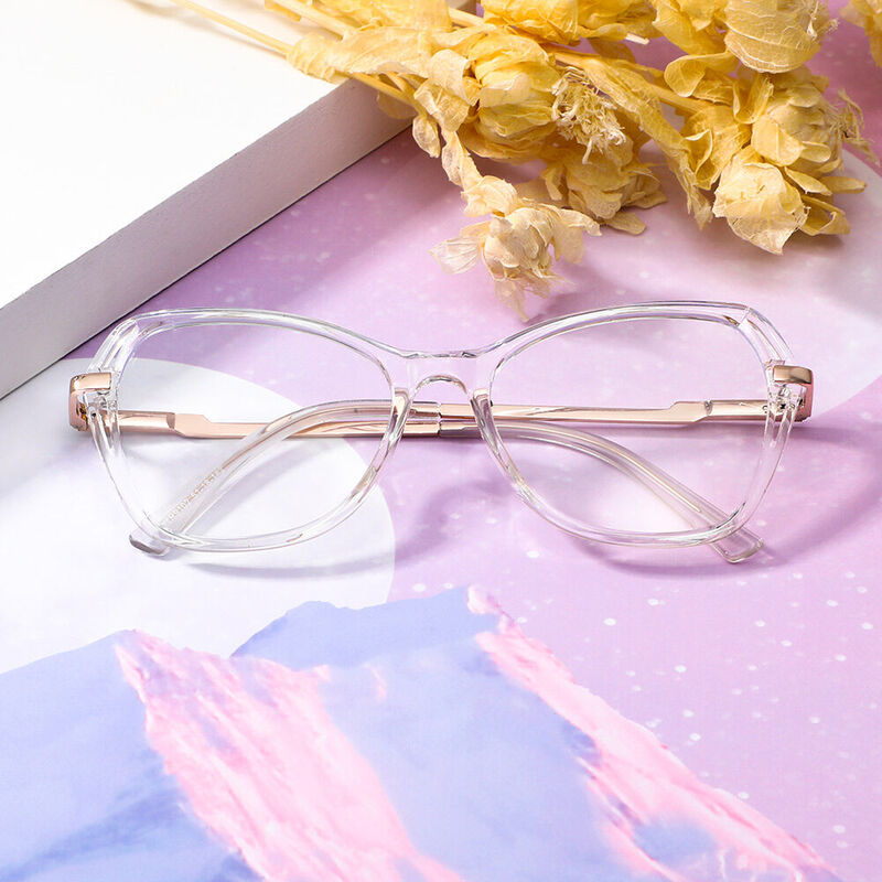 Besaa Cat Eye Clear Glasses