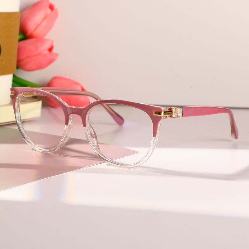 Barrie Round Pink Glasses