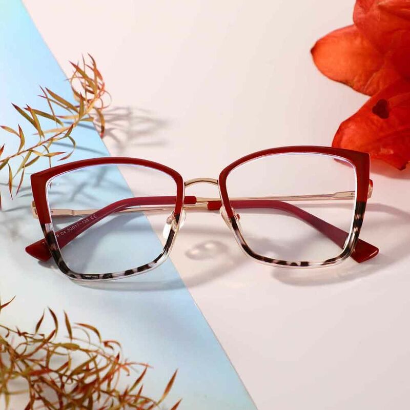Babbitt Cat Eye Rote Brille