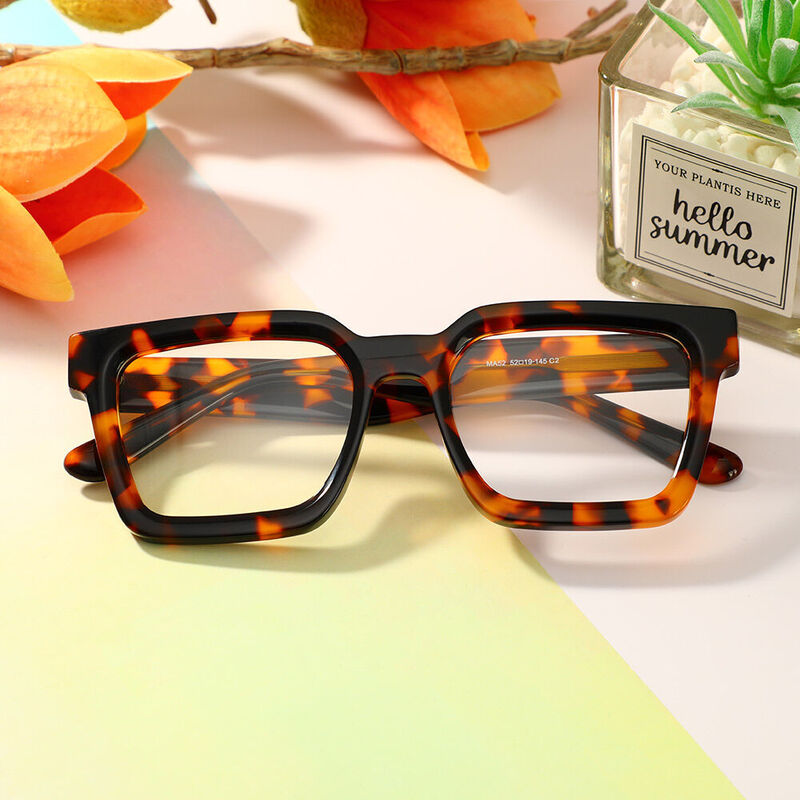 Edward Square Tortoise Glasses