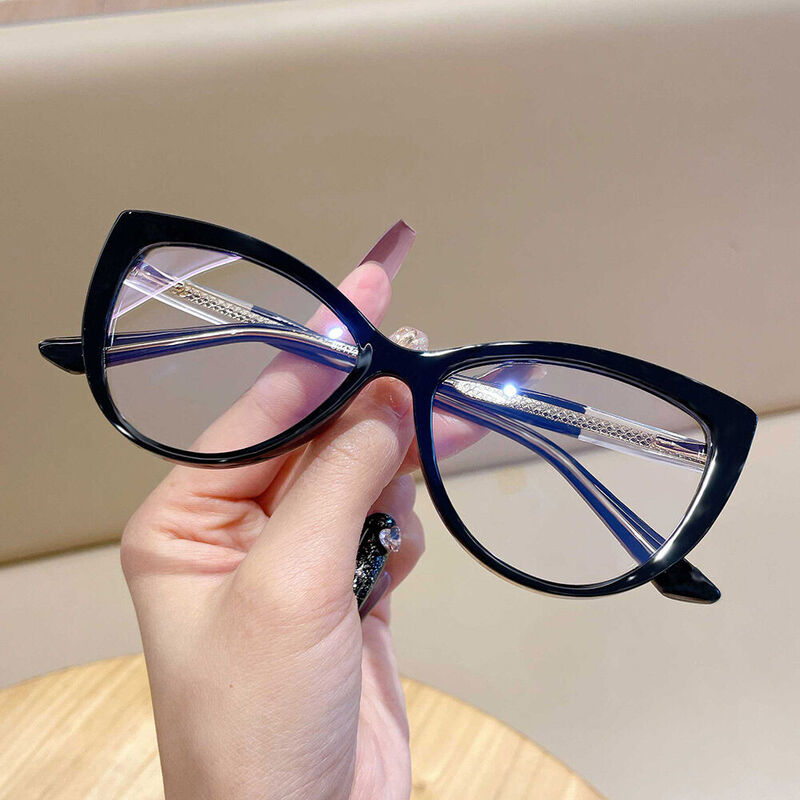 Chamberlas Cat Eye Schwarze Brille