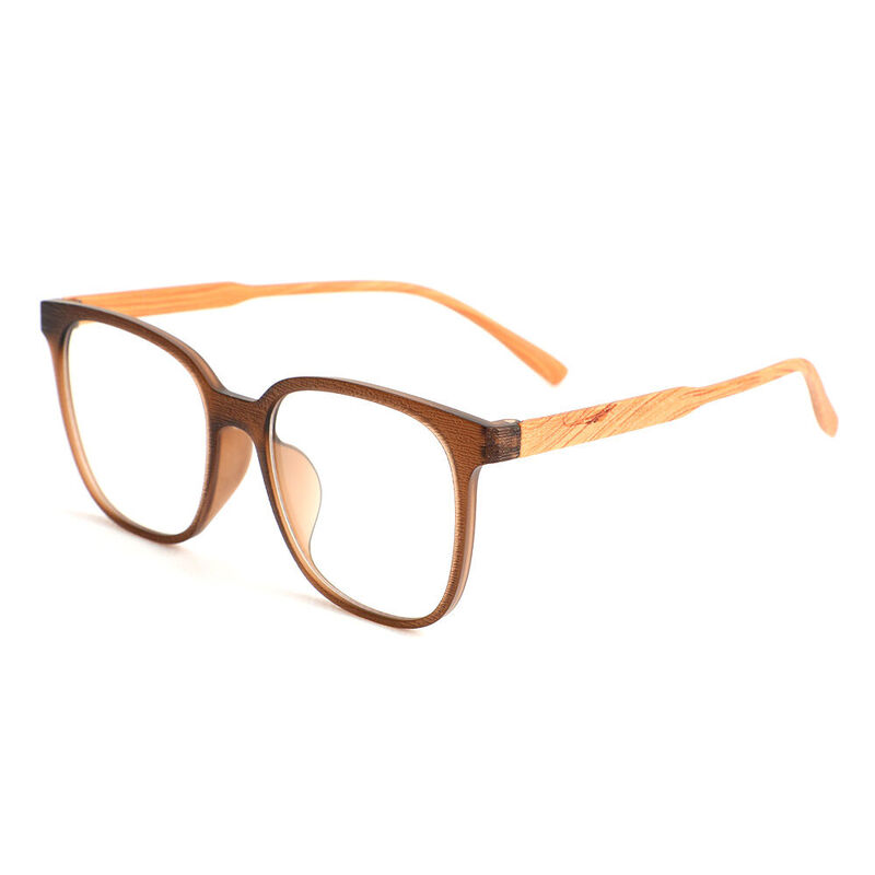 Candice Quadratische Braune Brille