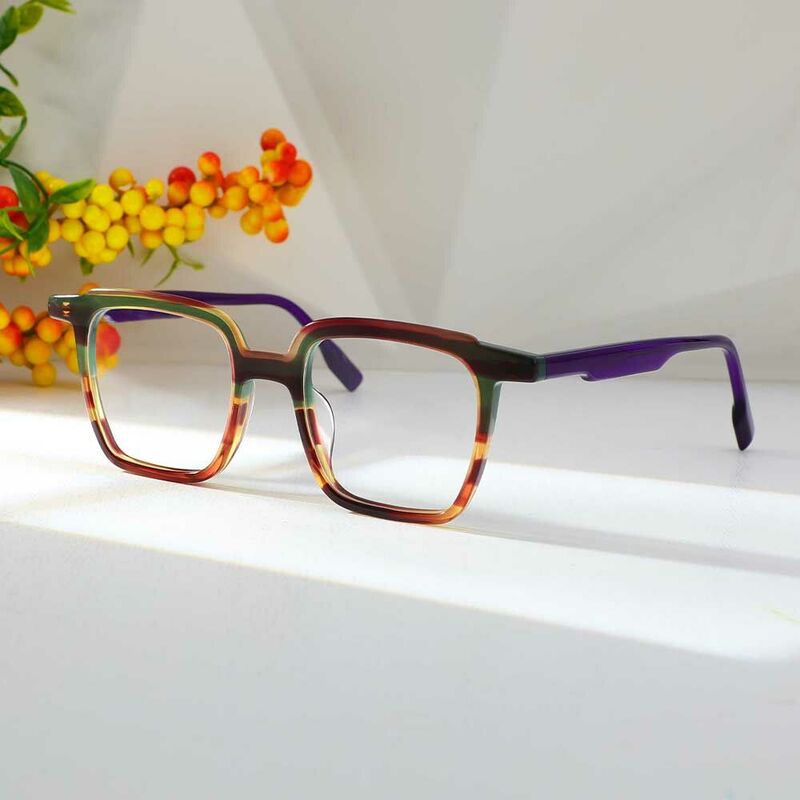 Annabelle Quadratische Grüne Brille