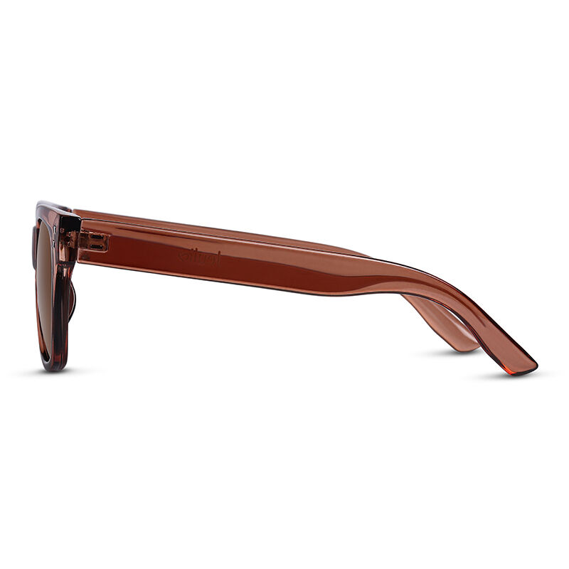 Sugar Cube Rectangle Brown Sunglasses