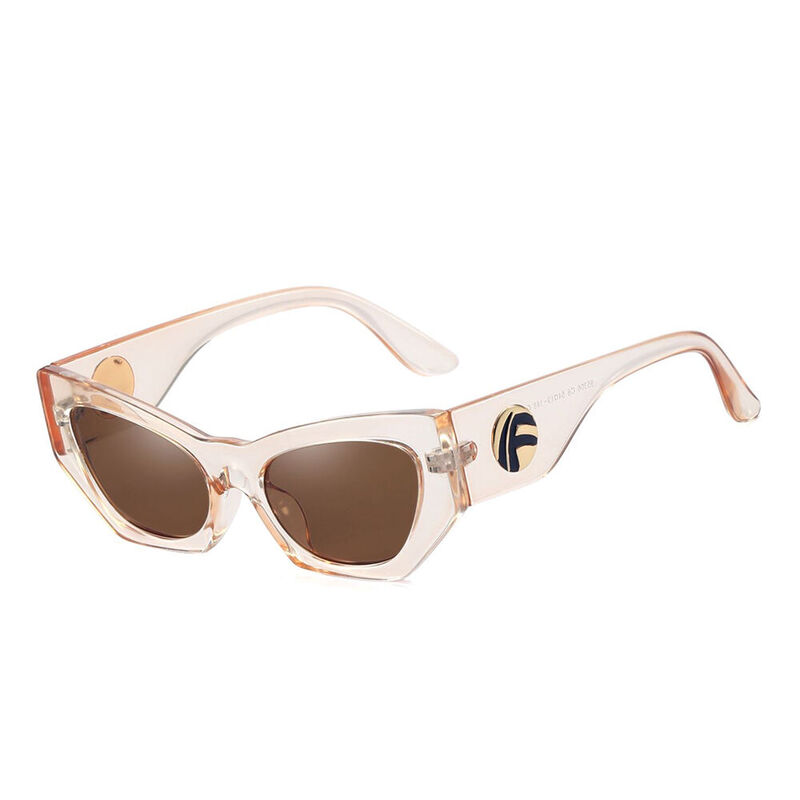 Courtney Cat Eye Brown Sunglasses