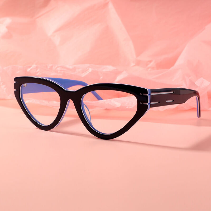 Yedda Cat Eye Blue Glasses