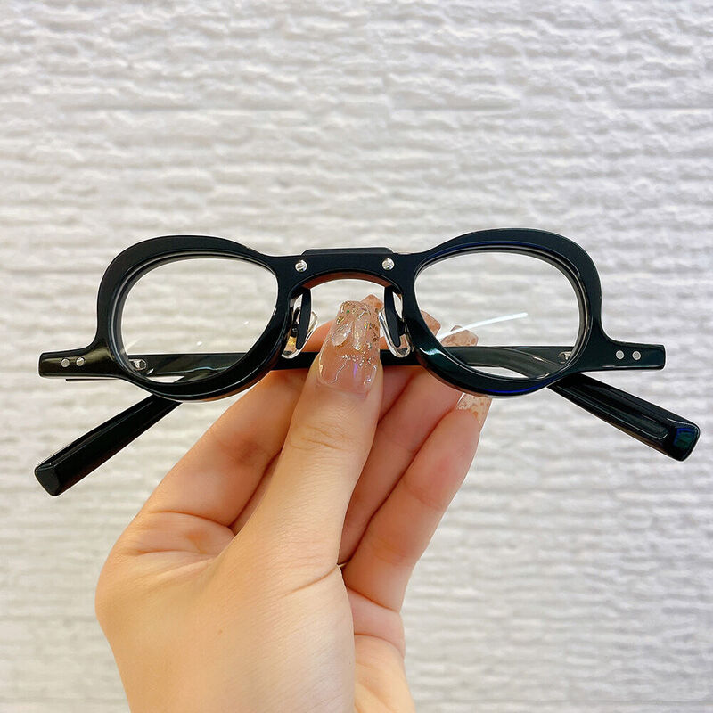 Rod Oval Black Glasses