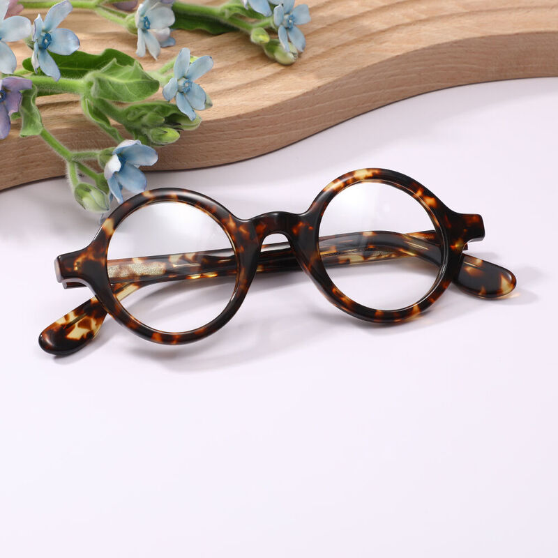 Aldric Round Brown Glasses