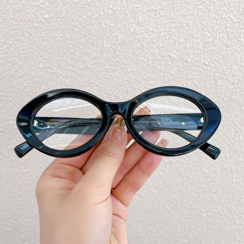 Maree Oval Black Glasses