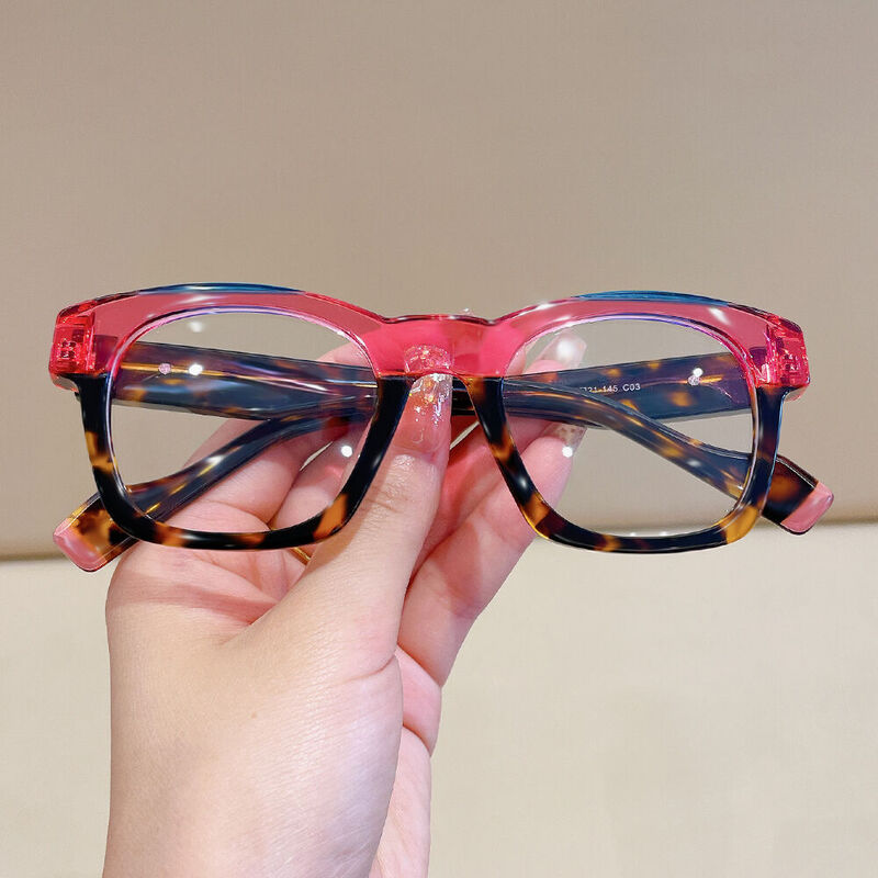 Ivasa Square Pink Glasses