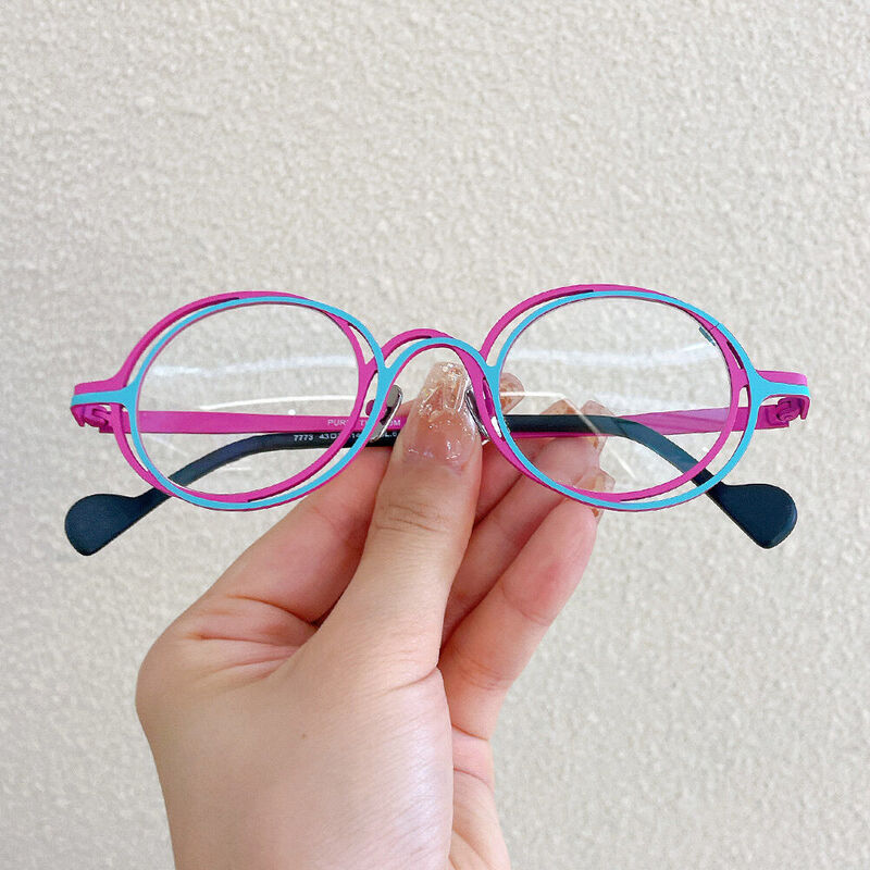 Joycae Round Pink Glasses