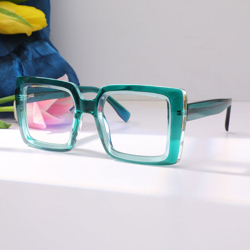 Morrisoe Geometric Green Glasses