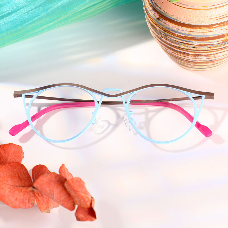 Felton Cat Eye Blaue Brille