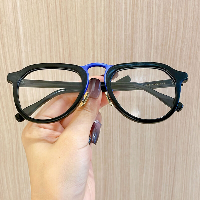 Pepys Aviator Black Glasses