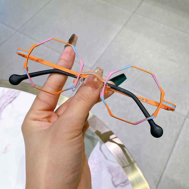 Sawye Geometric Orange Glasses