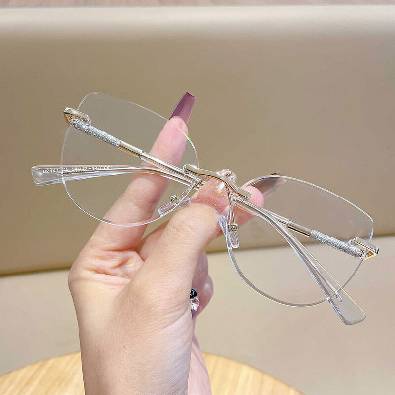 Isaacs Cat Eye Clear Glasses