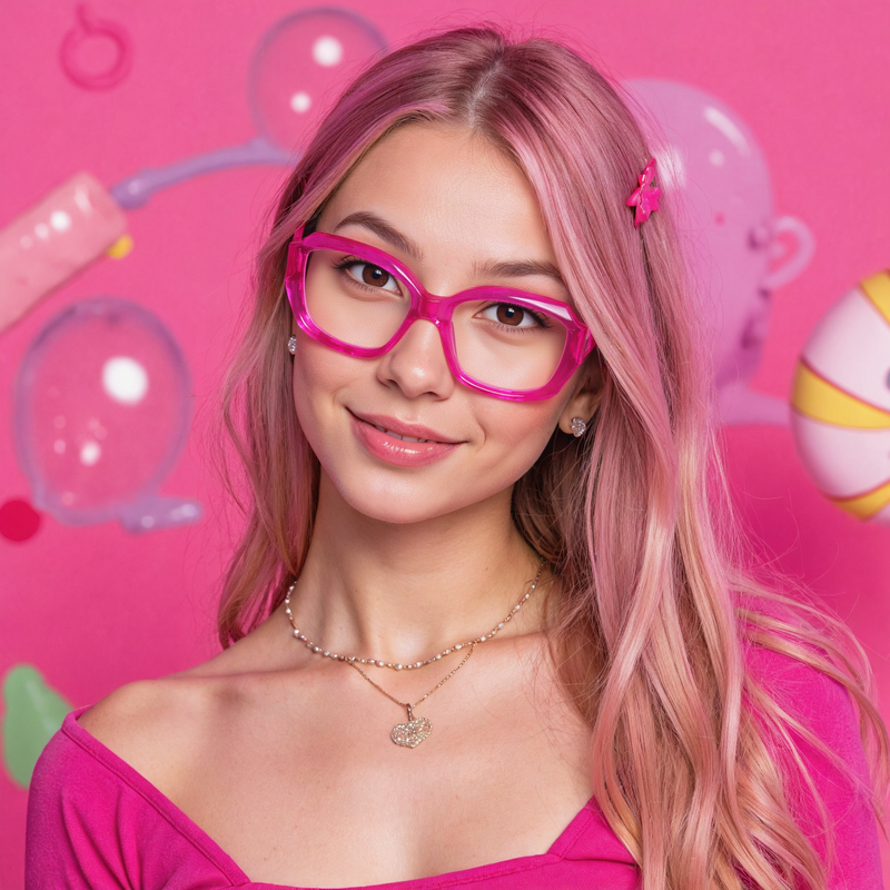 Hobson Oval Purple Glasses