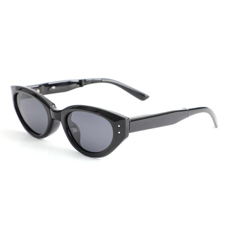 Sandy Cat Eye Schwarze Sonnenbrille