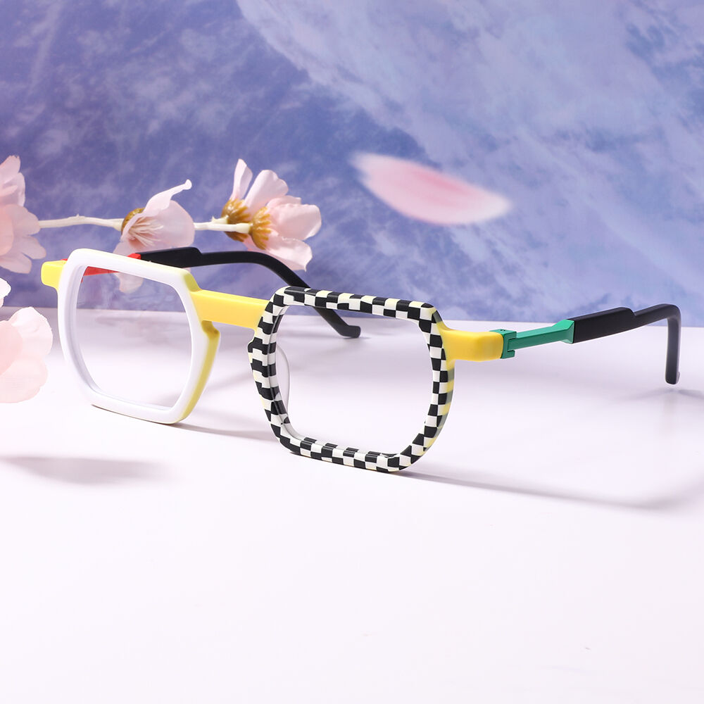 Margare Geometric White Glasses