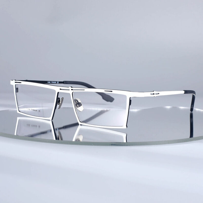 Wit Rectangle White Glasses