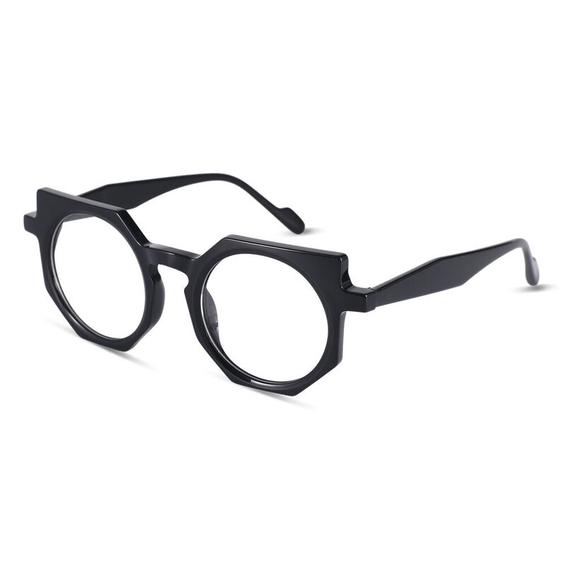 Mucha Geometric Black Glasses