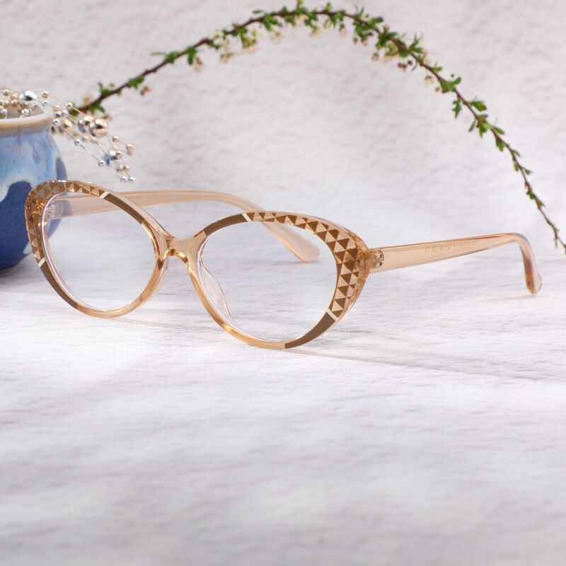 Raey Cat Eye Yellow Glasses