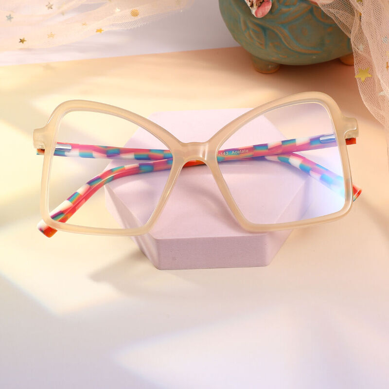 Banchs Cat Eye Beige Glasses