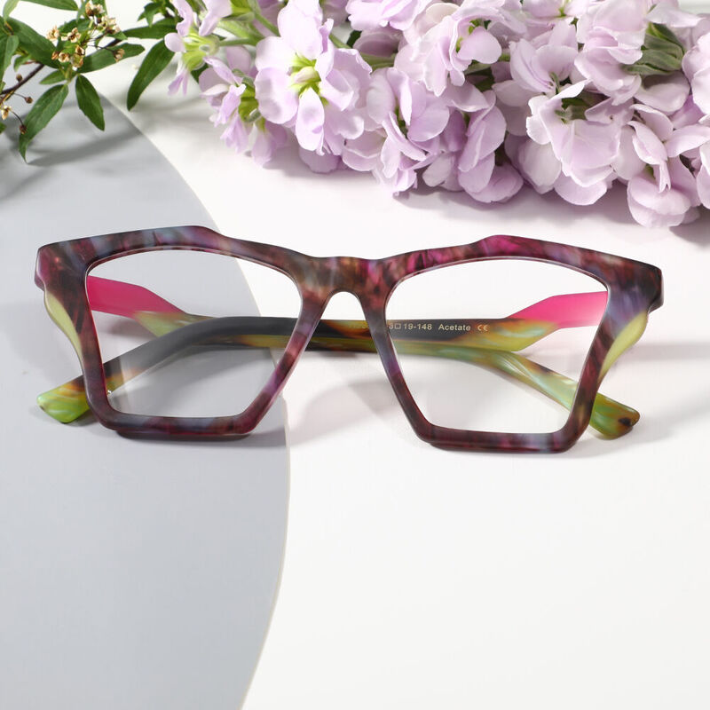 Karr Cat Eye Purple Glasses