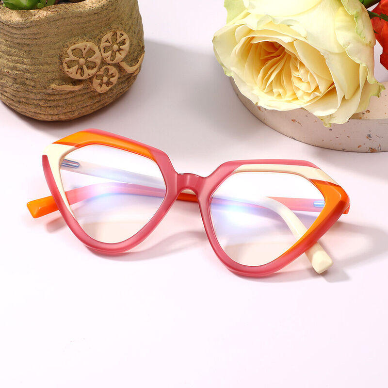 Bishei Cat Eye Pink Glasses