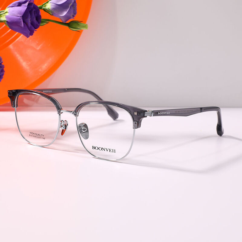 Kenne Browline Grey Glasses