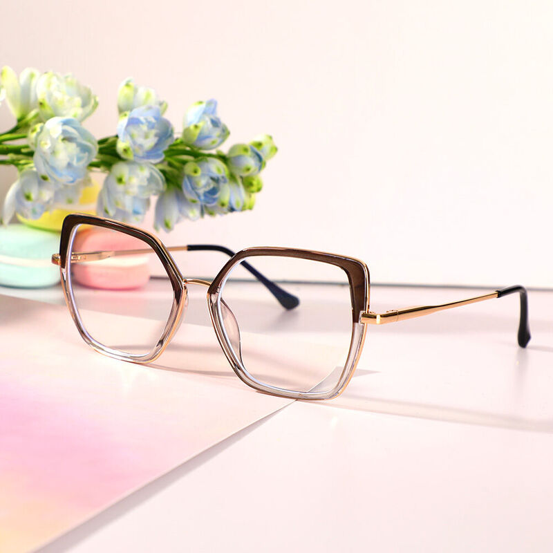 Jackso Cat Eye Gray Glasses