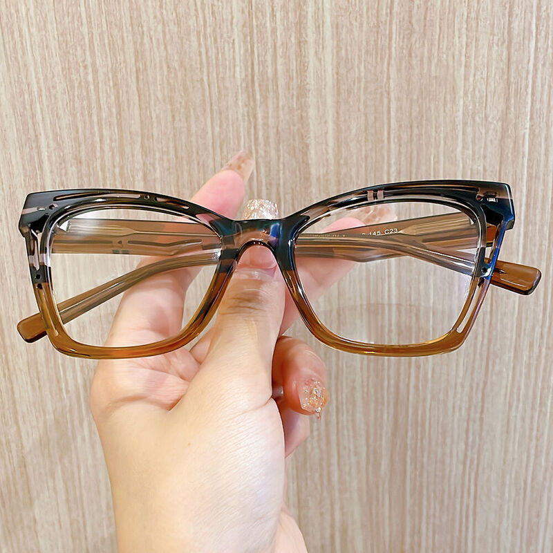 Vanese Cat Eye Orange Glasses
