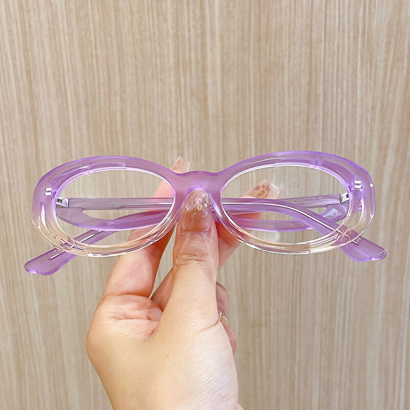 Cumberl Ovale Lila Brille
