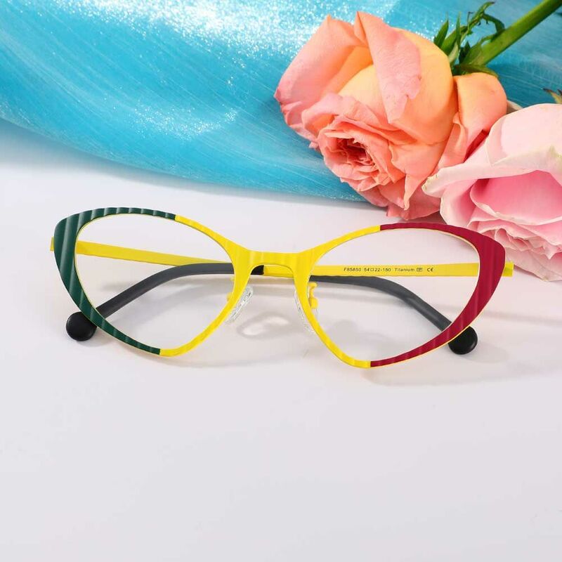 Washingto Cat Eye Yellow Glasses