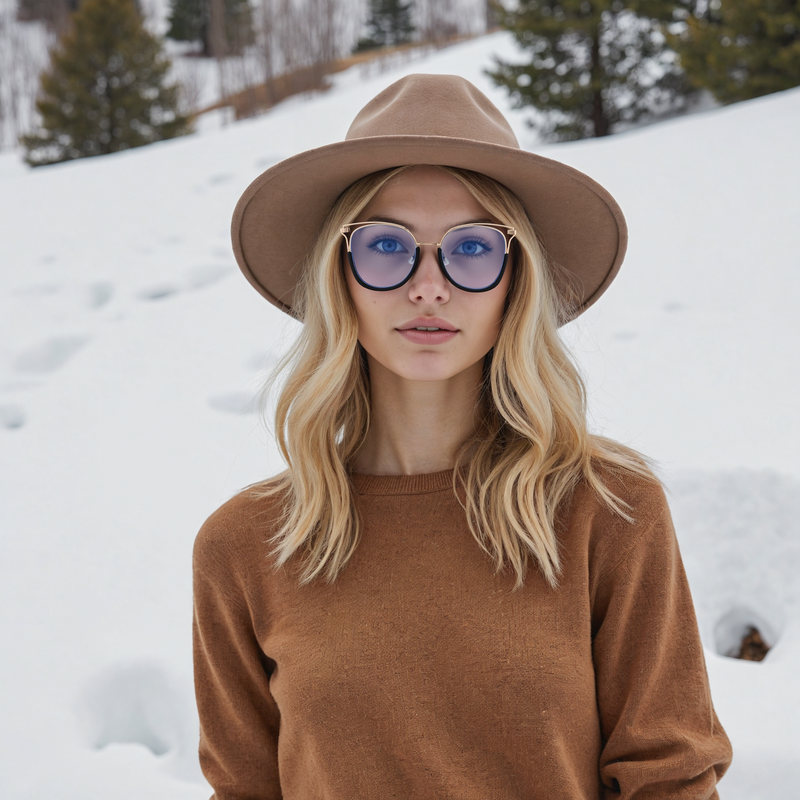 Helin Cat Eye Black Glasses