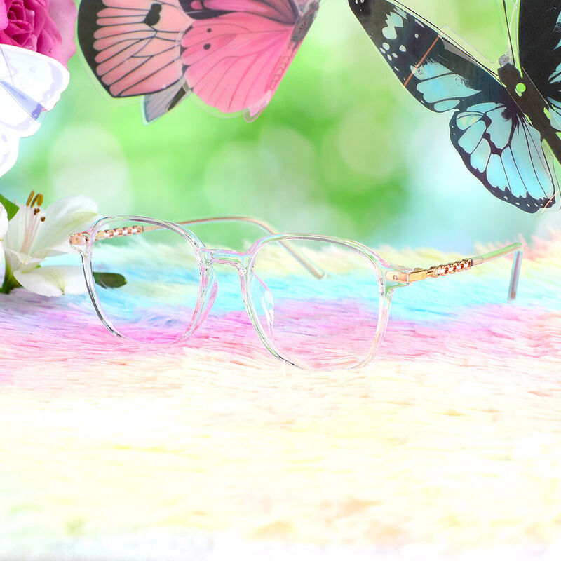Marguerite Square Clear Glasses